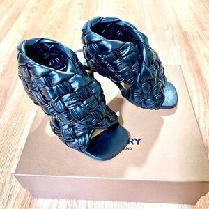 BOTTEGA VENETA Woven Leather Stiletto Sandals
